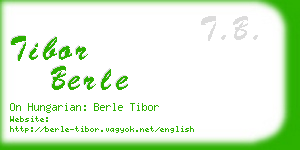 tibor berle business card